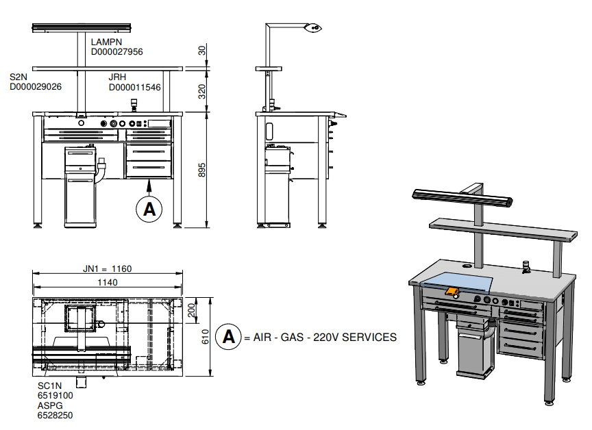 DentalArt Line-lab techniektafel